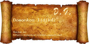 Domonkos Ildikó névjegykártya