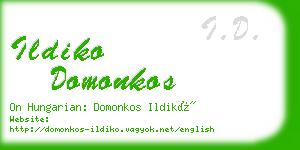 ildiko domonkos business card